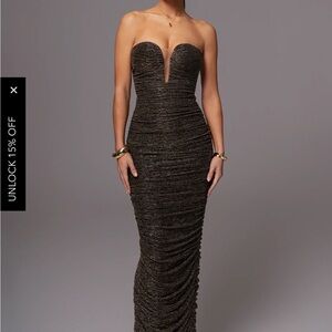 Elegant Strapless Black Dress